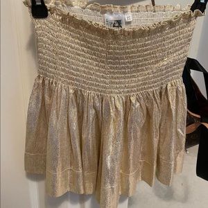 Queen of Sparkles Gold Smocked Shorts